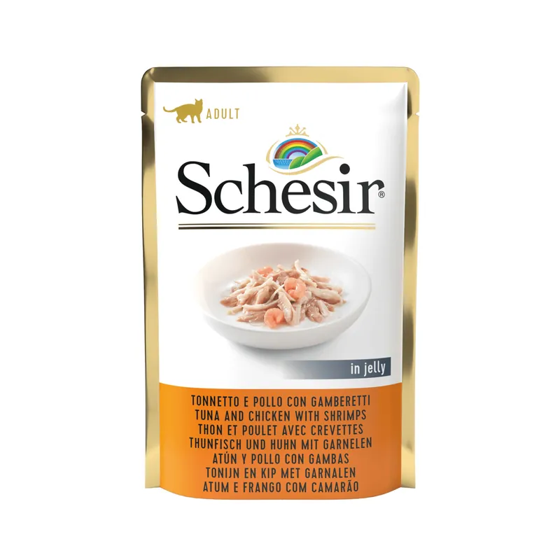 Schesir Thunfisch mit Huhn & Garnelen 85 g Nur Für Kurze Zeit